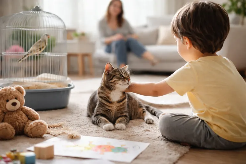 домашній кіт і родина